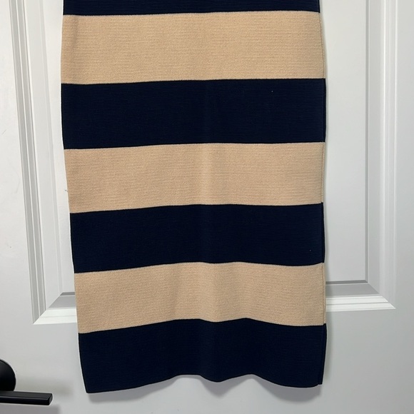 J.Crew Sweater Womens midi length pencil skirt in navy and tan stripe size XS - Picture 5 of 7